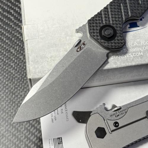 ZT0630CF Titanium Folding Knife with Smooth Ceramic Bearings