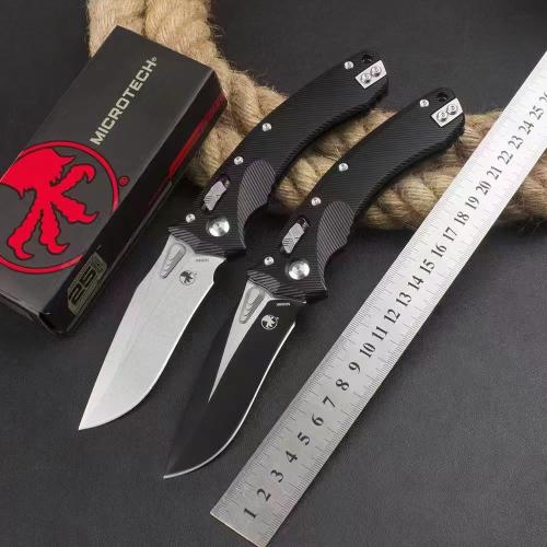 Microtech Amphibian Folding Knife with Aluminum Handle