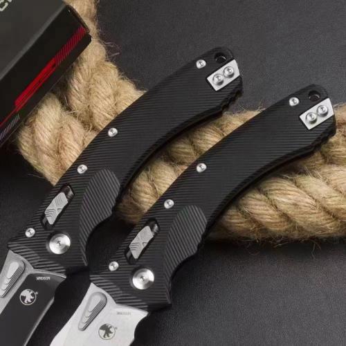 Microtech Amphibian Folding Knife with Aluminum Handle