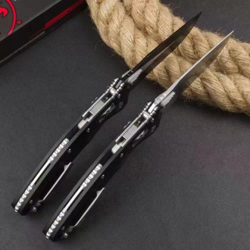 Microtech Amphibian Folding Knife with Aluminum Handle
