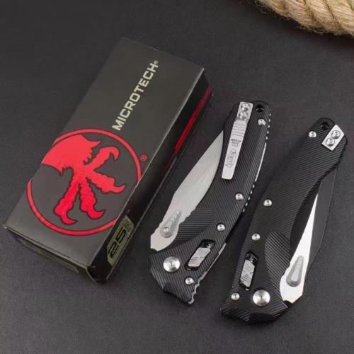 Microtech Amphibian Folding Knife with Aluminum Handle