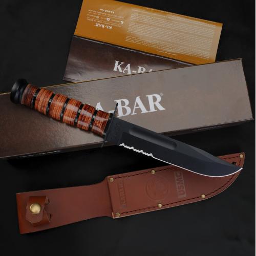 KARBAR USMC 1218 Tactical Knife - Partially Serrated