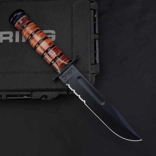 KARBAR USMC 1218 Tactical Knife - Partially Serrated