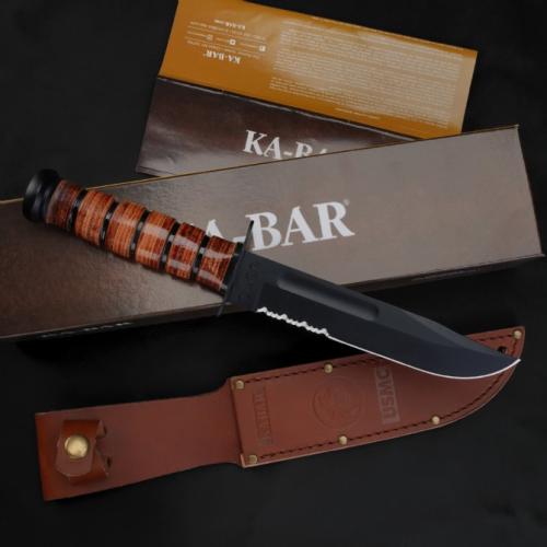 KARBAR USMC 1218 Tactical Knife - Partially Serrated