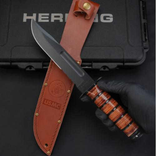 KARBAR USMC 1218 Tactical Knife - Partially Serrated