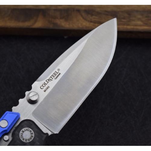 Custom M390 Steel Cold Steel AD-15 Tactical Folding Knife with Carbon Fiber Handle