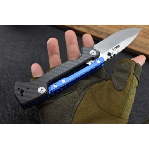 Custom M390 Steel Cold Steel AD-15 Tactical Folding Knife with Carbon Fiber Handle