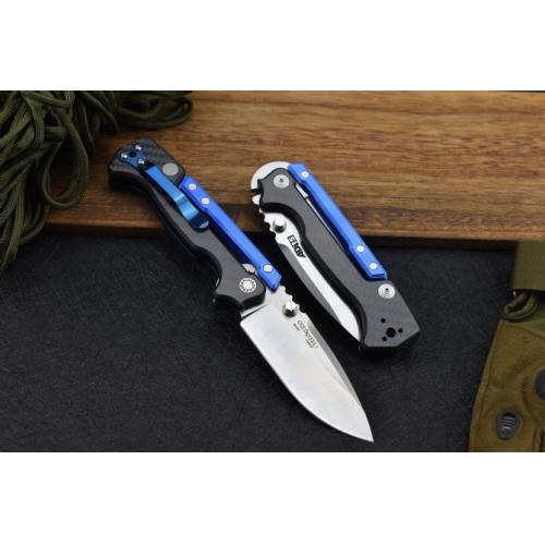Custom M390 Steel Cold Steel AD-15 Tactical Folding Knife with Carbon Fiber Handle